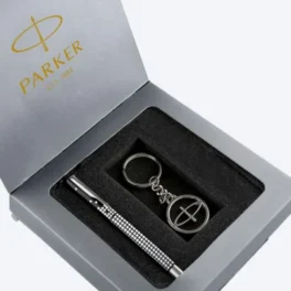 parker pen with key chain gift hamper